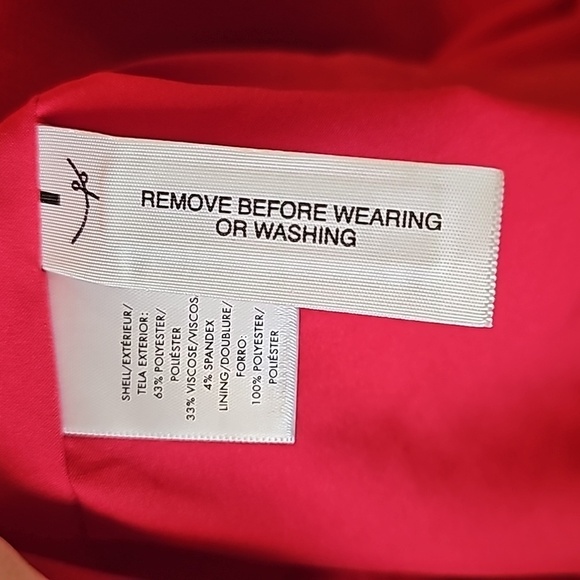 Ann Taylor red crepe Flounce dress pretty strap back sz 2 - Picture 4 of 4